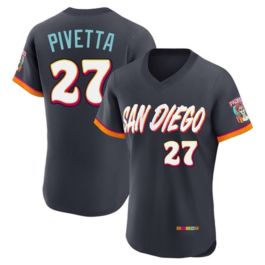 Ndoa S.Diego Padres #27 Nick Pivetta Player Obsidian 2026 City Connect Home Limited Elite T-shirt Stitched Jerseys