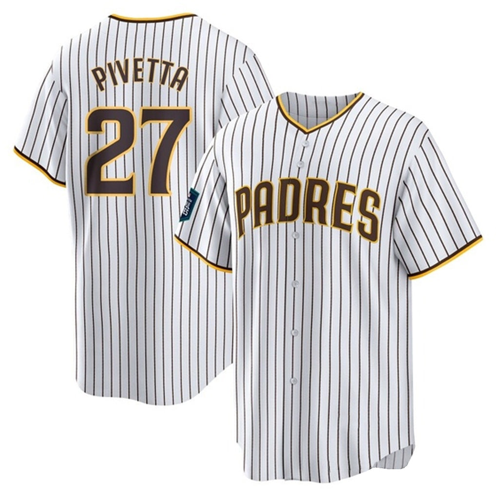 Ndoa S.Diego Padres #27 Nick Pivetta Player White Home Game Stitched Jerseys
