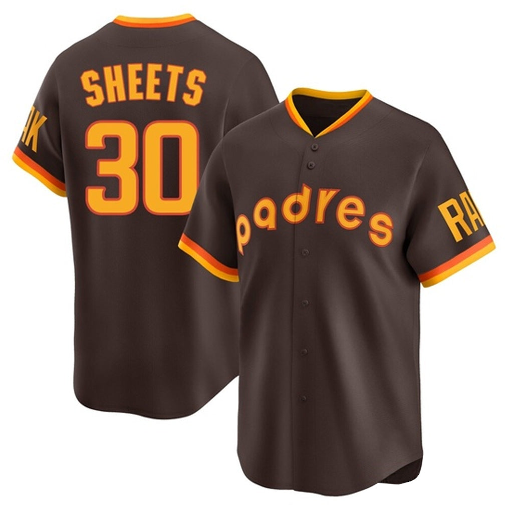 Ndoa S.Diego Padres #30 Gavin Sheets Player Brown Home Cooperstown Collection Replica Game Stitched Jerseys