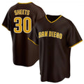 Ndoa S.Diego Padres #30 Gavin Sheets Player Brown Home Game Stitched Jerseys