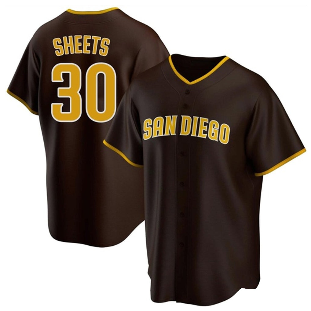 Ndoa S.Diego Padres #30 Gavin Sheets Player Brown Home Game Stitched Jerseys