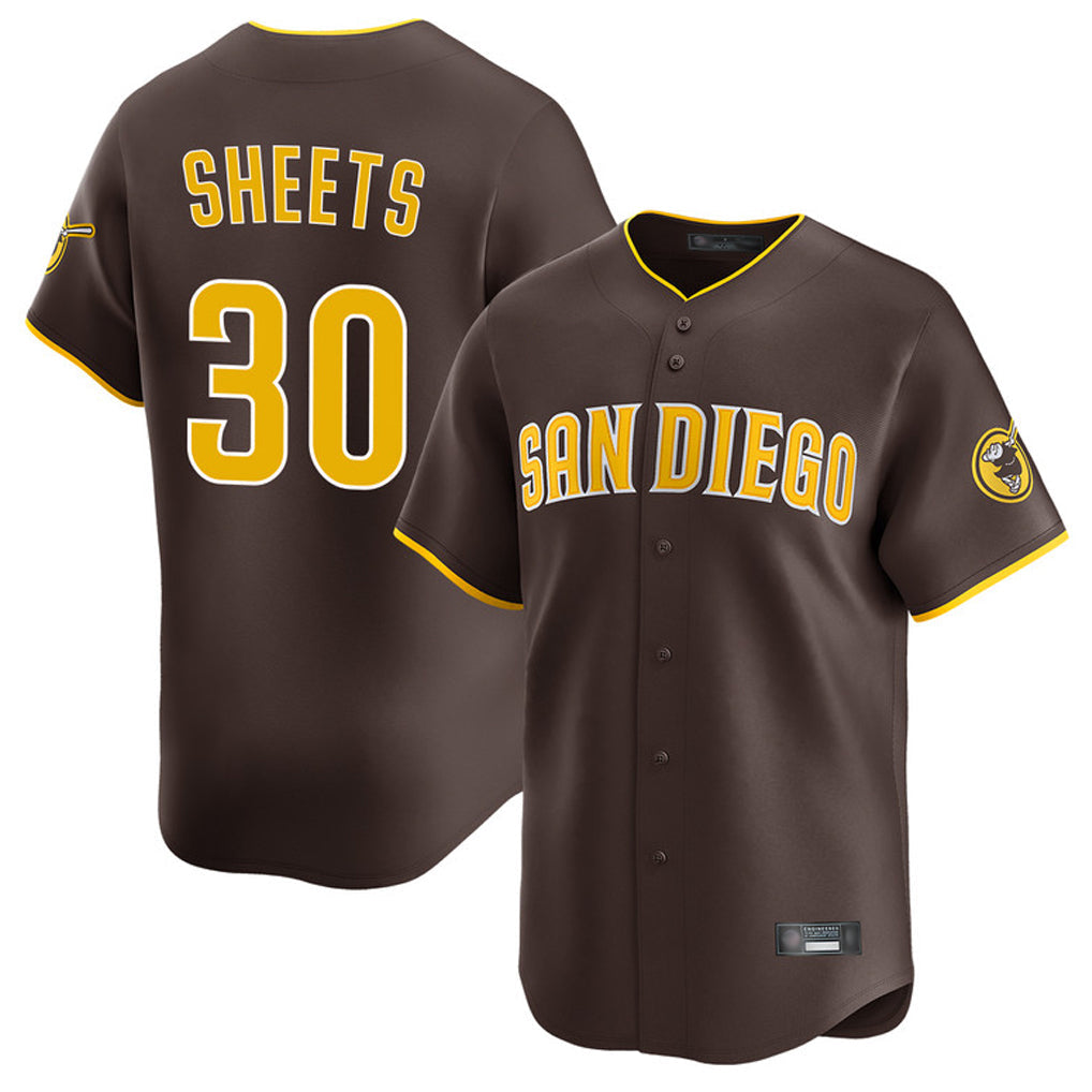 Ndoa S.Diego Padres #30 Gavin Sheets Player Brown Home Limited Stitched Jerseys