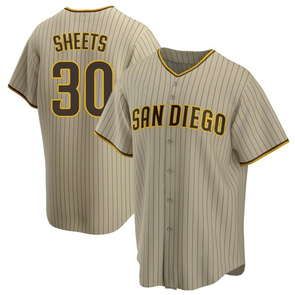 Ndoa S.Diego Padres #30 Gavin Sheets Player Khaki Home Game Stitched Jerseys