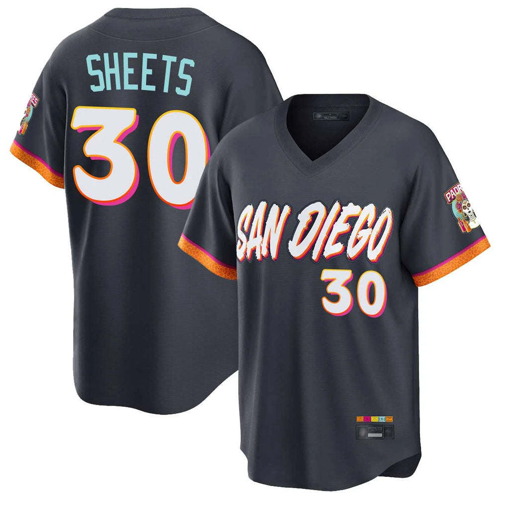 Ndoa S.Diego Padres #30 Gavin Sheets Player Obsidian 2026 City Connect Home Limited T-shirt Stitched Jerseys