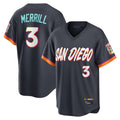 Ndoa S.Diego Padres #3 Jackson Merrill Player Obsidian 2026 City Connect Home Limited T-shirt Stitched Jerseys