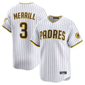 Ndoa S.Diego Padres #3 Jackson Merrill Player White Home Limited Stitched Jerseys