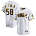 Ndoa S.Diego Padres #58 Wandy Peralta Player White Limited Home Stitched Jerseys