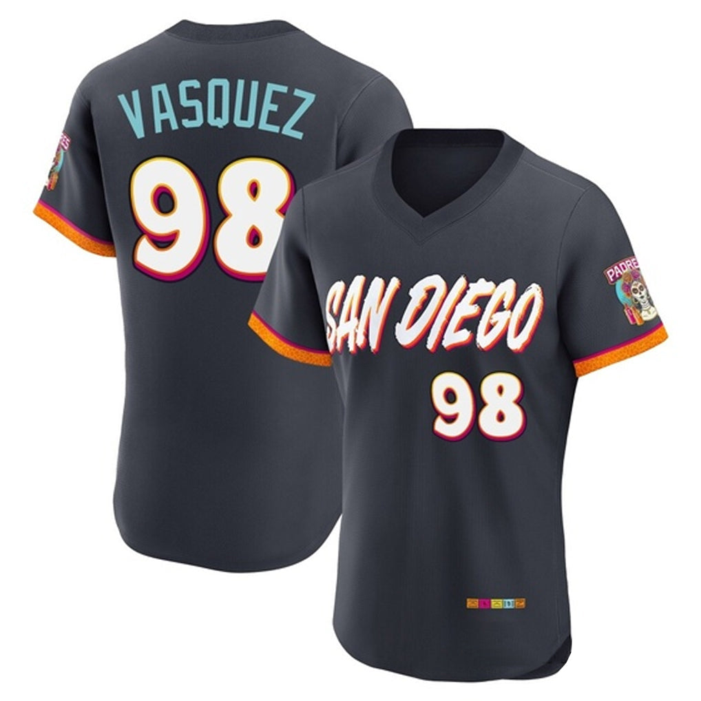 Ndoa S.Diego Padres #98 Randy Vasquez Player Obsidian 2026 City Connect Home Limited Elite T-shirt Stitched Jerseys