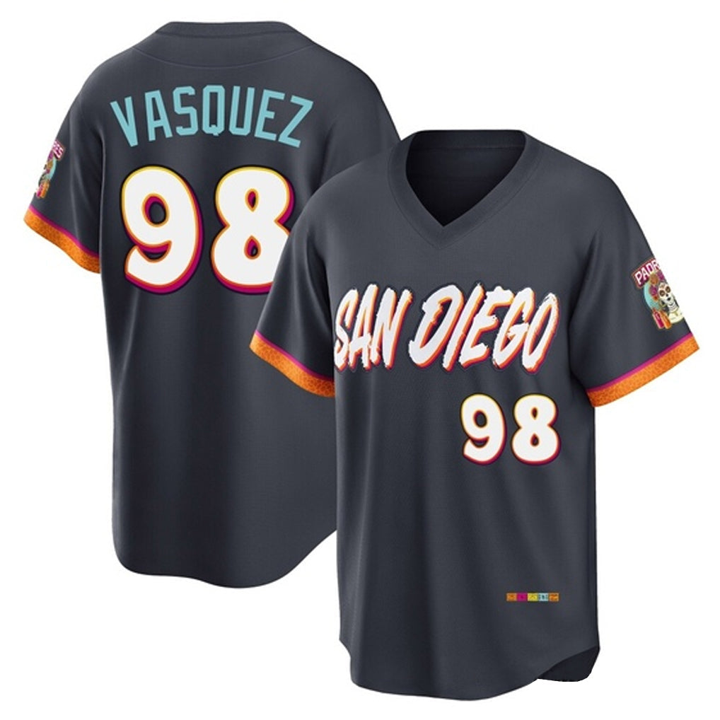 Ndoa S.Diego Padres #98 Randy Vasquez Player Obsidian 2026 City Connect Home Limited T-shirt Stitched Jerseys