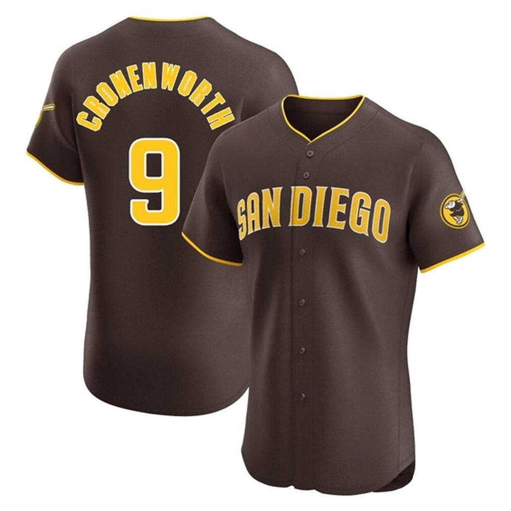 Ndoa S.Diego Padres #9 Jake Cronenworth Player Brown Home Limited Elite Stitched Jerseys