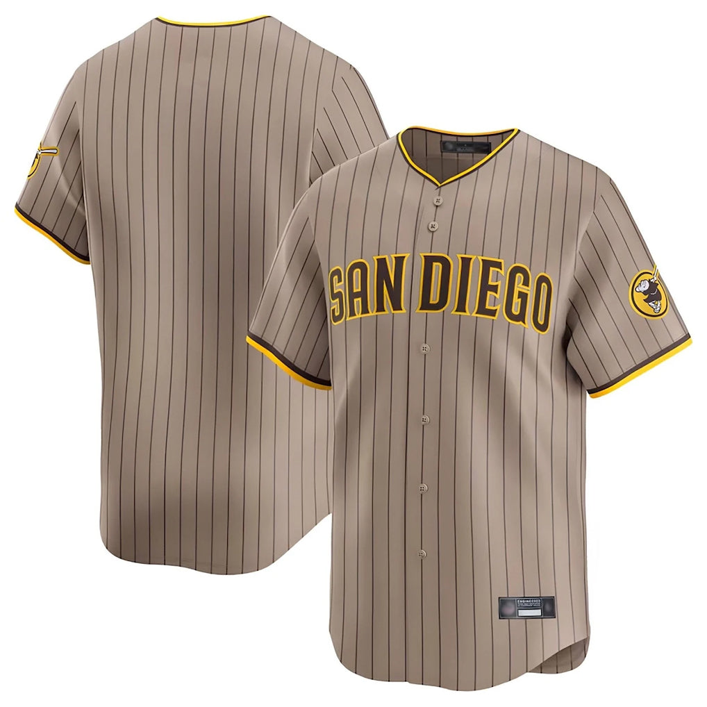 Ndoa S.Diego Padres Blank Player Khaki Home Limited Stitched Jerseys