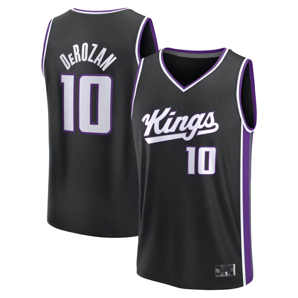 Ndoa S.Kings #10 DeMar DeRozan Fanatics Black Fast Break Replica Player Jerseys - Icon Edition