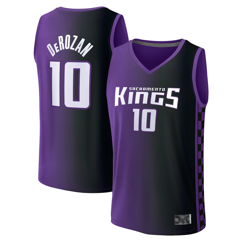 Ndoa S.Kings #10 DeMar DeRozan Fanatics Purple Fast Break Replica Jerseys - Statement Edition