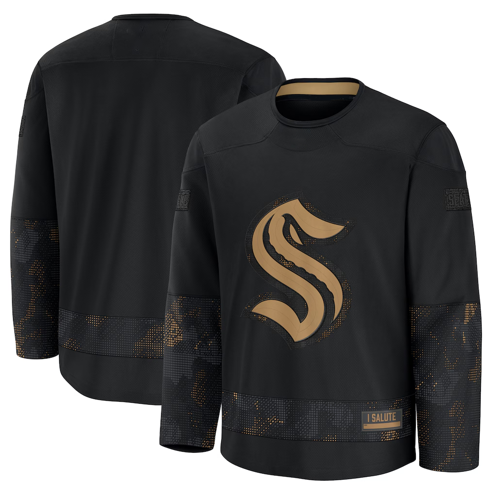 Ndoa S.Kraken Black 2024 Military Appreciation Practice Jerseys