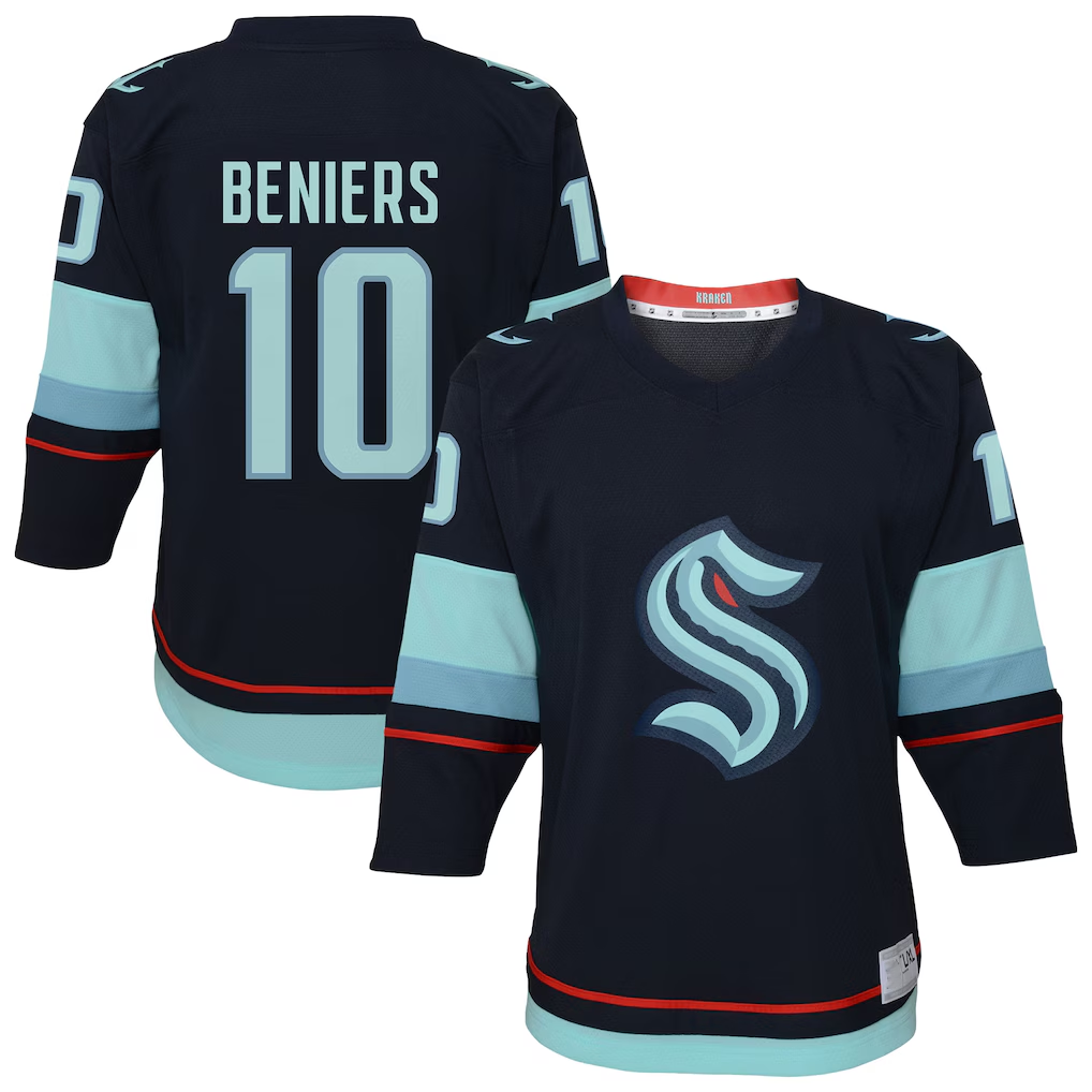 Ndoa S.Kraken #10 Matty Beniers Navy Alternate Replica Player Jerseys