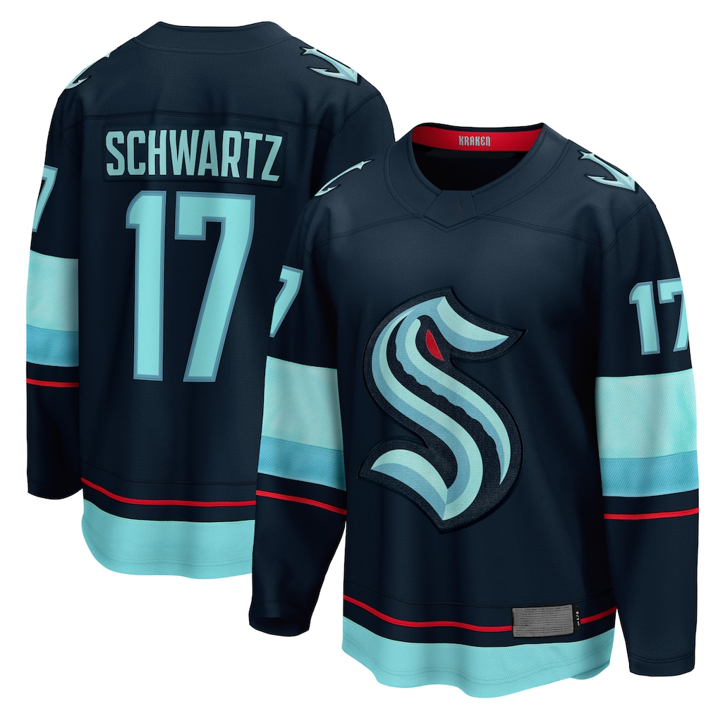 Ndoa S.Kraken #17 Jaden Schwartz Navy Home Breakaway Player Jerseys