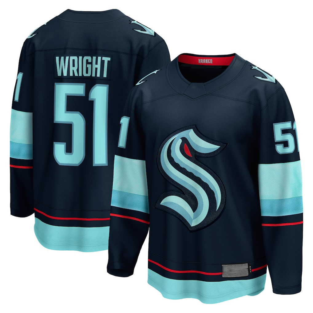 Ndoa S.Kraken #51 Shane Wright Deep Sea Blue Home Breakaway Player Jerseys