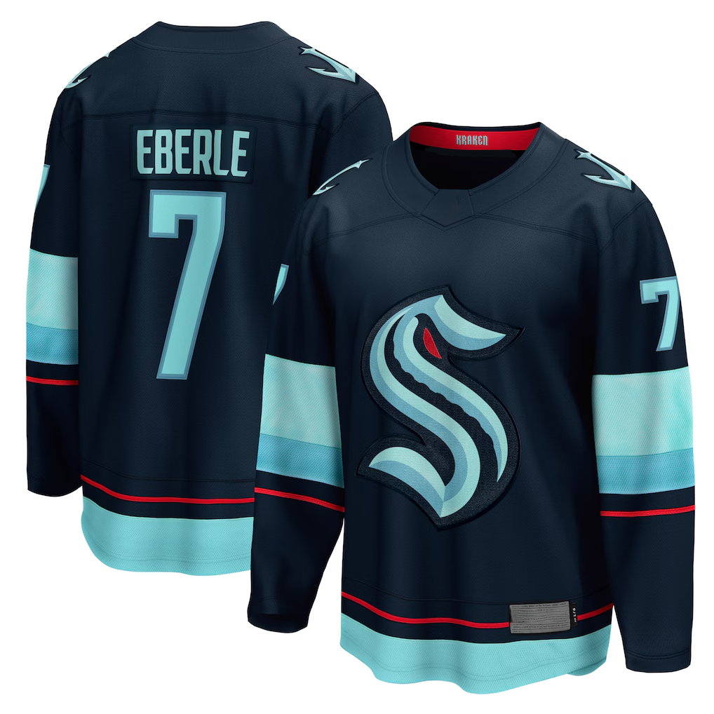 Ndoa S.Kraken #7 Jordan Eberle Navy Home Breakaway Player Jerseys