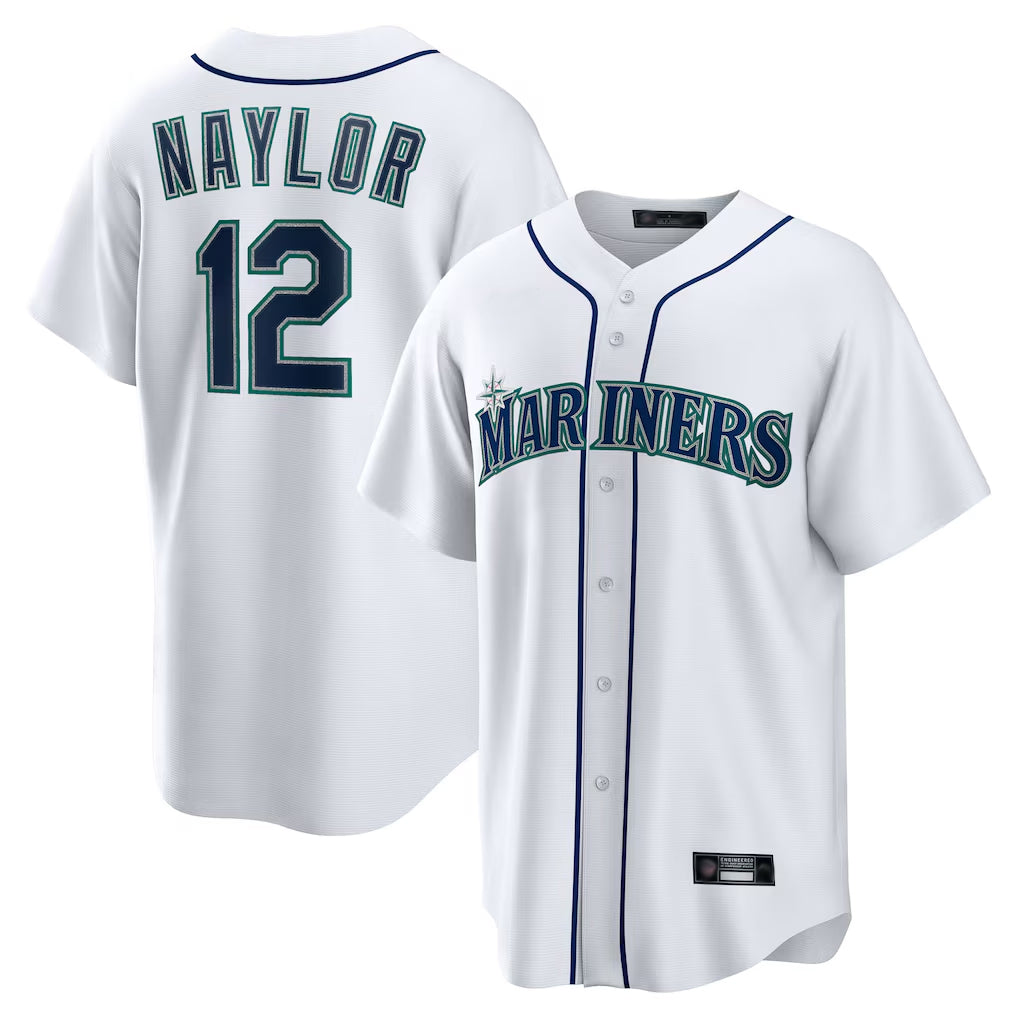 Ndoa S.Mariners #12 Josh Naylor Player White Home Game Stitched Jerseys