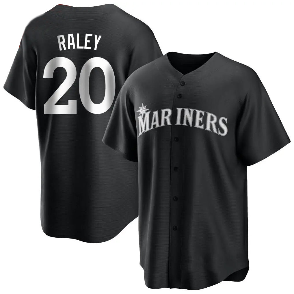 Ndoa S.Mariners #20 Luke Raley Player Black Home Limited Stitched Jerseys