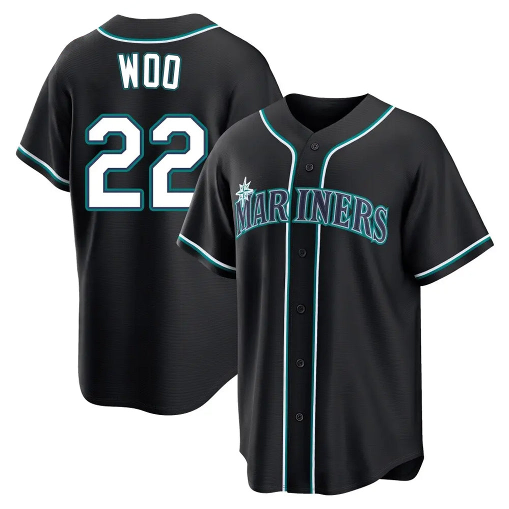 Ndoa S.Mariners #22 Bryan Woo Player Black Fashion Home Limited Stitched Jerseys