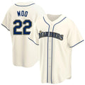 Ndoa S.Mariners #22 Bryan Woo Player Cream Home Game Stitched Jerseys