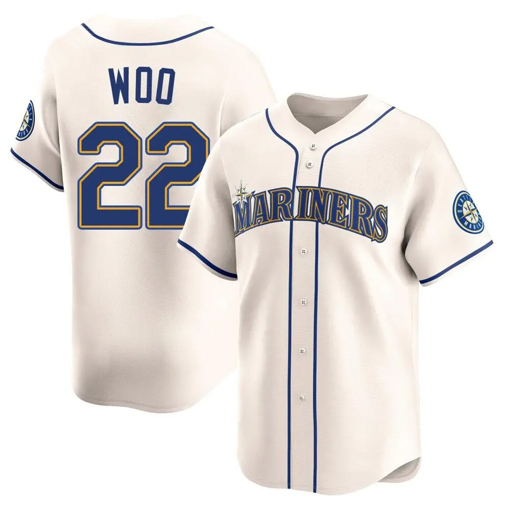 Ndoa S.Mariners #22 Bryan Woo Player Cream Home Limited Stitched Jerseys