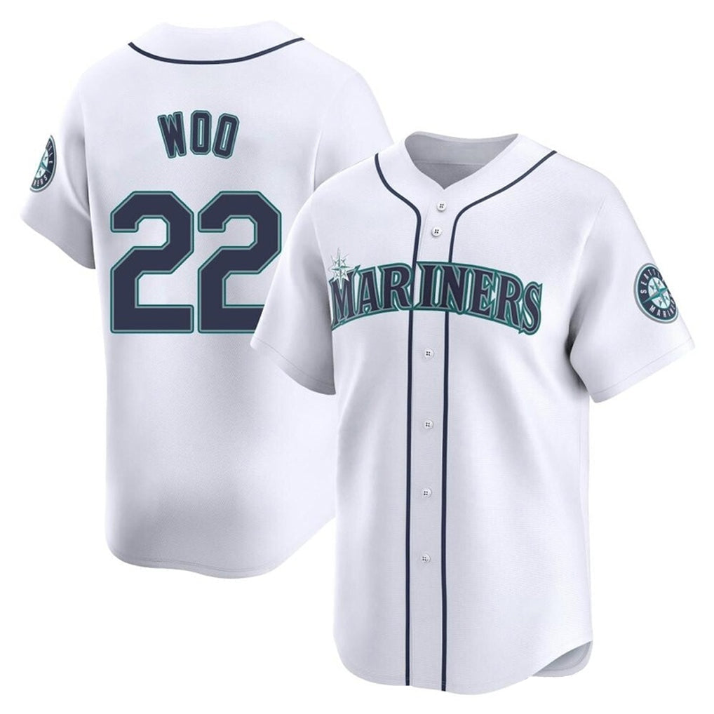 Ndoa S.Mariners #22 Bryan Woo Player White Home Limited Stitched Jerseys