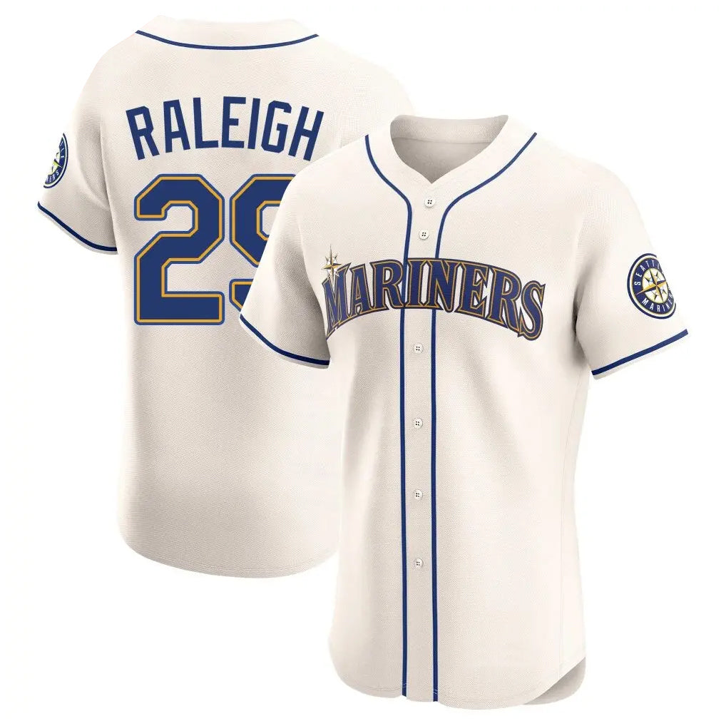 Ndoa S.Mariners #29 Cal Raleigh Player Cream Home Limited Elite Stitched Jerseys