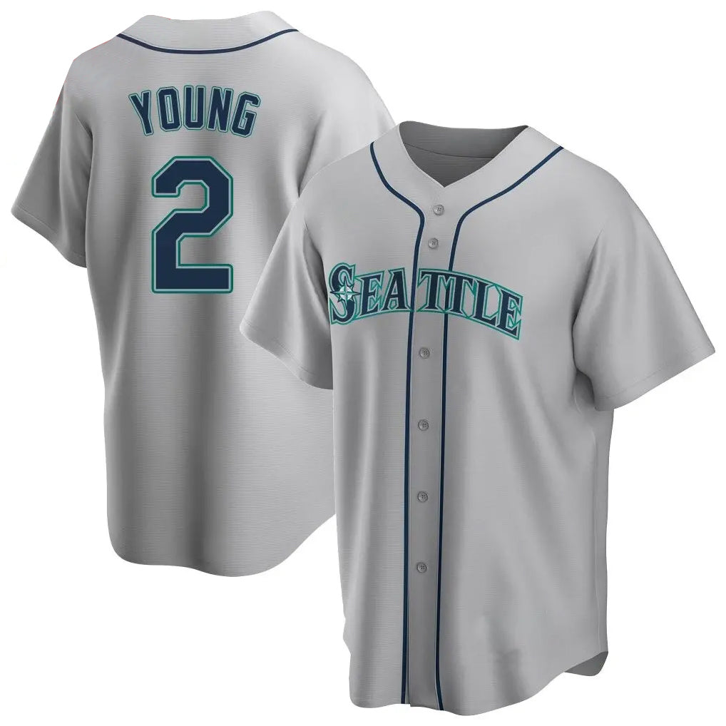 Ndoa S.Mariners #2 Cole Young Player Gray Home Game Stitched Jerseys
