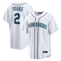 Ndoa S.Mariners #2 Cole Young Player White Home Game Stitched Jerseys