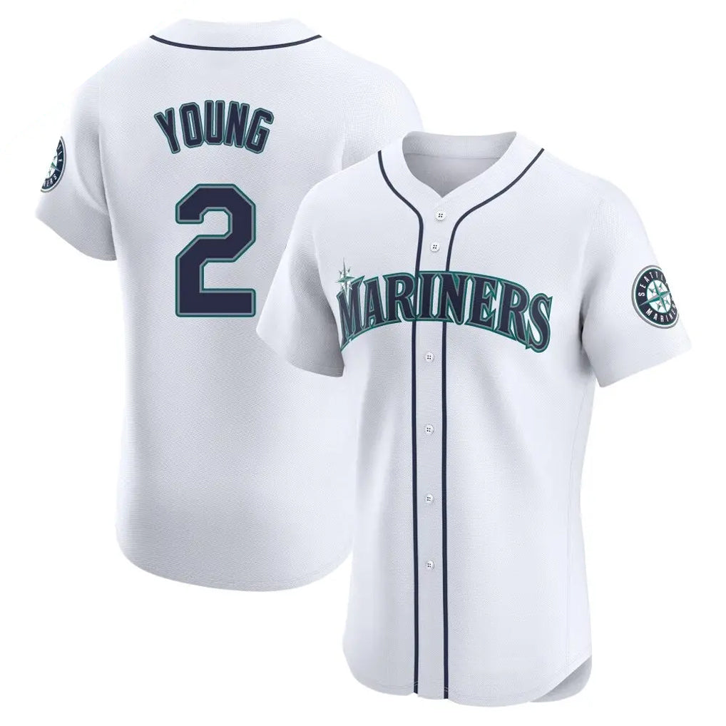 Ndoa S.Mariners #2 Cole Young Player White Home Limited Elite Stitched Jerseys