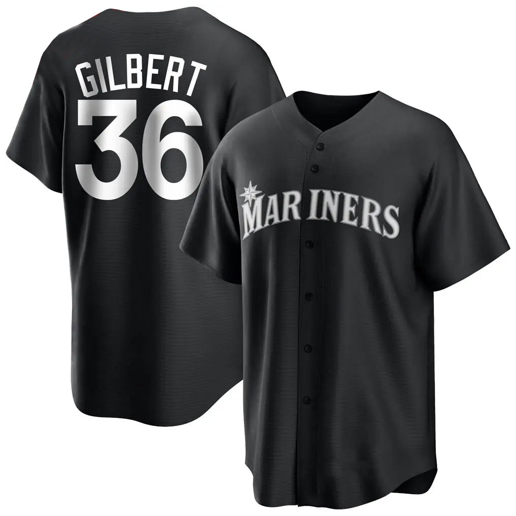 Ndoa S.Mariners #36 Logan Gilbert Player Black Home Limited Stitched Jerseys