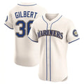 Ndoa S.Mariners #36 Logan Gilbert Player Cream Home Limited Elite Stitched Jerseys