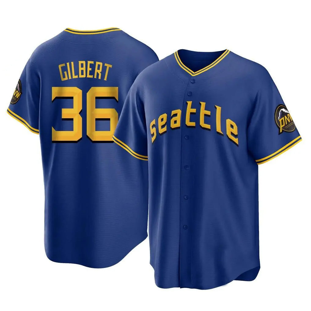 Ndoa S.Mariners #36 Logan Gilbert Player Royal City Connect Home Game Stitched Jerseys