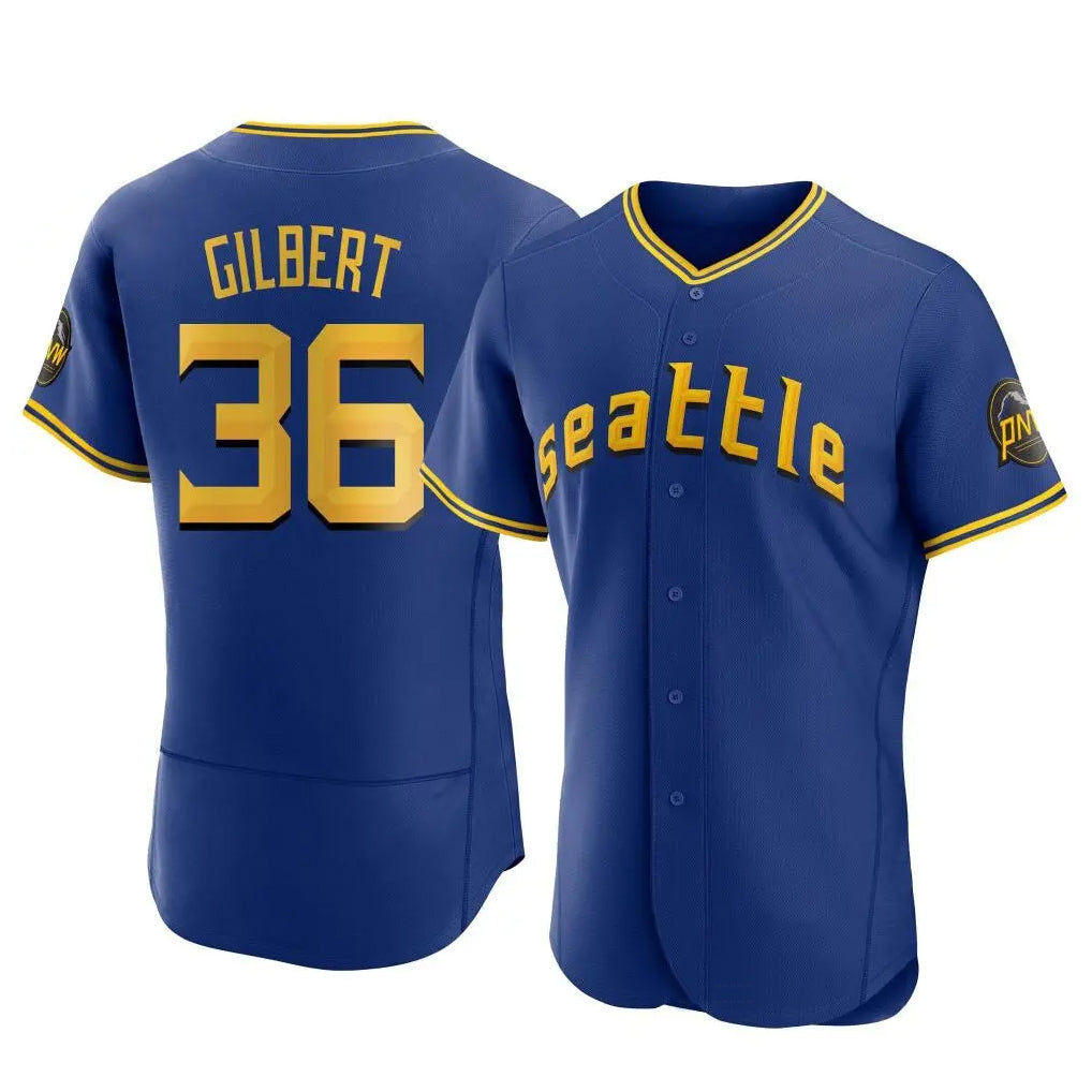 Ndoa S.Mariners #36 Logan Gilbert Player Royal City Connect Home Limited Elite Stitched Jerseys
