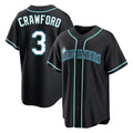 Ndoa S.Mariners #3 J.P. Crawford Player Black Fashion Home Limited Stitched Jerseys