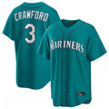 Ndoa S.Mariners #3 J.P. Crawford Player Teal Home Game Stitched Jerseys