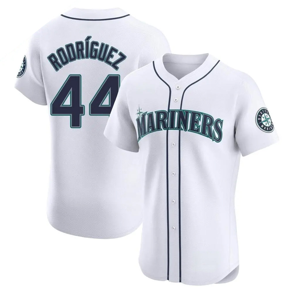 Ndoa S.Mariners #44 Julio Rodriguez Player White Home Limited Elite Stitched Jerseys
