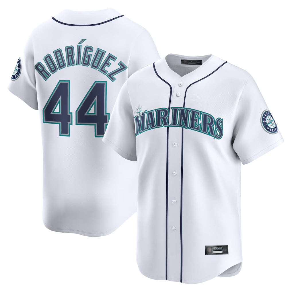 Ndoa S.Mariners #44 Julio Rodriguez Player White Home Limited Stitched Jerseys