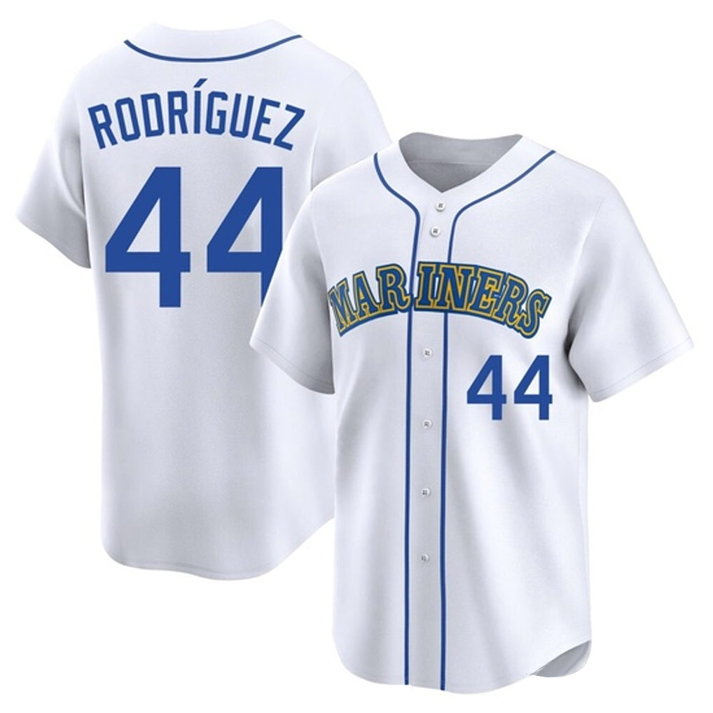 Ndoa S.Mariners #44 Julio Rodriguez Player White Pitch Fashion Game Stitched Jerseys