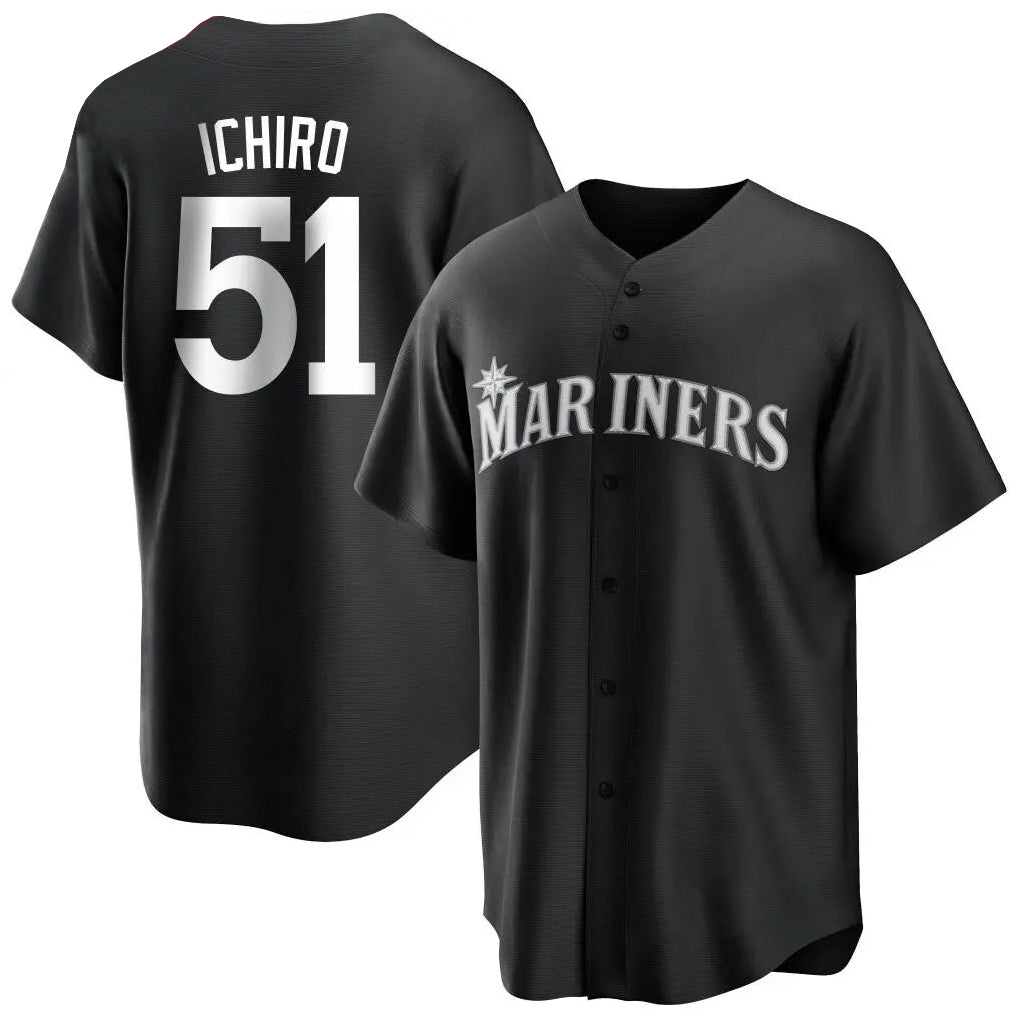 Ndoa S.Mariners #51 Ichiro Suzuki Player Black Home Limited Stitched Jerseys