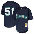 Ndoa S.Mariners #51 Ichiro Suzuki Player Navy Majestic Cool Base Game Stitched Jerseys