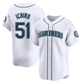 Ndoa S.Mariners #51 Ichiro Suzuki Player White Home Limited Stitched Jerseys
