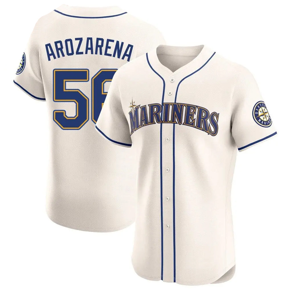 Ndoa S.Mariners #56 Randy Arozarena Player Cream Home Limited Elite Stitched Jerseys