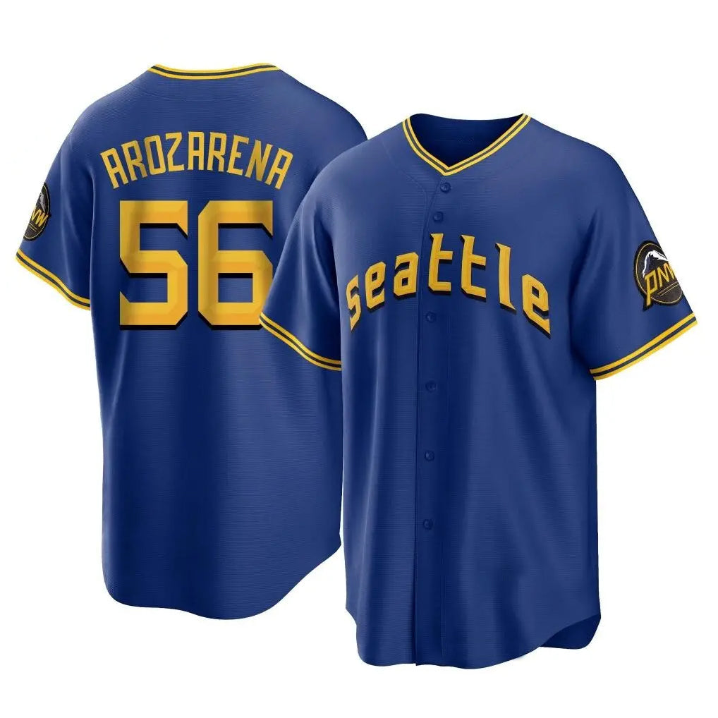 Ndoa S.Mariners #56 Randy Arozarena Player Royal Home Game Stitched Jerseys
