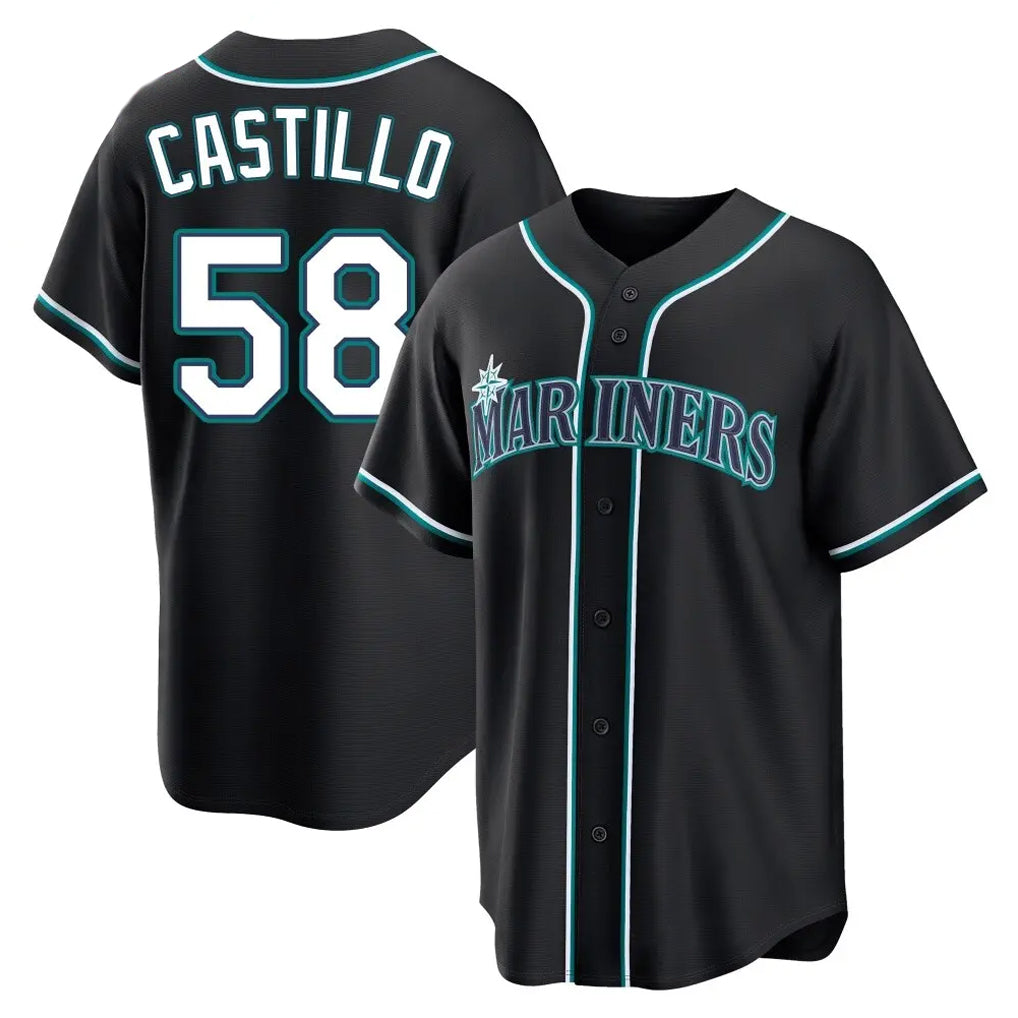 Ndoa S.Mariners #58 Luis Castillo Player Black Fashion Home Limited Stitched Jerseys