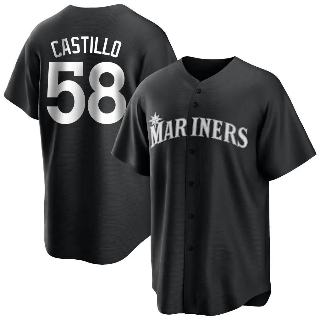 Ndoa S.Mariners #58 Luis Castillo Player Black Home Limited Stitched Jerseys