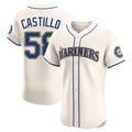Ndoa S.Mariners #58 Luis Castillo Player Cream Home Limited Elite Stitched Jerseys