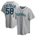 Ndoa S.Mariners #58 Luis Castillo Player Gray Home Game Stitched Jerseys